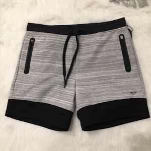 Industry Gray Melange & Black Soft Athletic Shorts